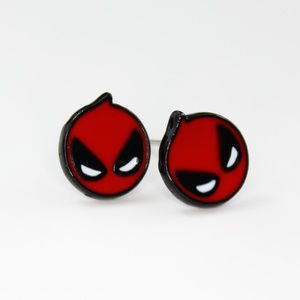 Cute Marvel Deadpool Stud Earrings